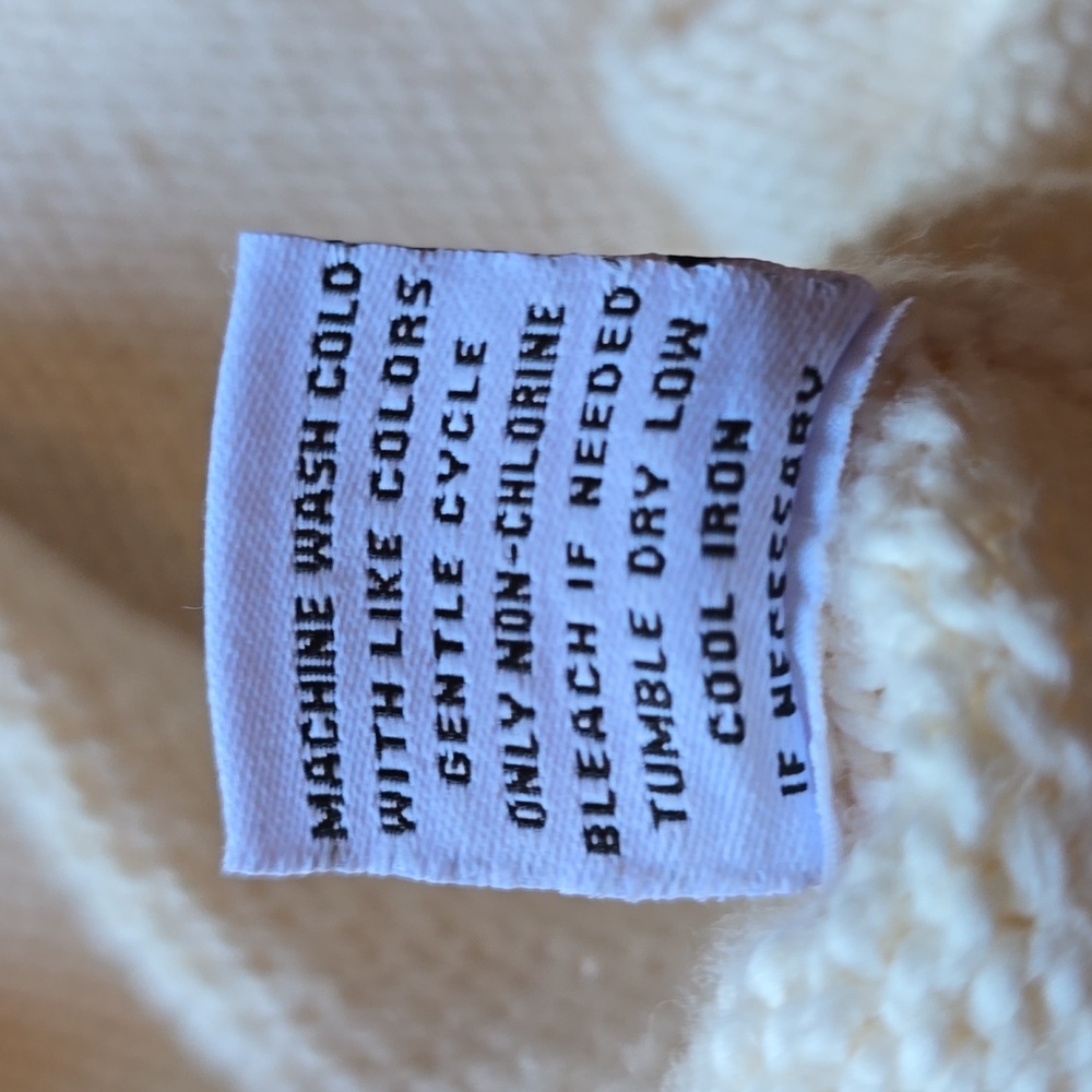525 America Puff Sleeve Cropped Sweater, Cream, EUC, Women's S - Picture 12 of 12